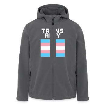 Trans ally - Recycelte Männer Softshell-Jacke von Stanley/Stella - Anthrazit - Vorne - AI Model Male 185 light (185cm)