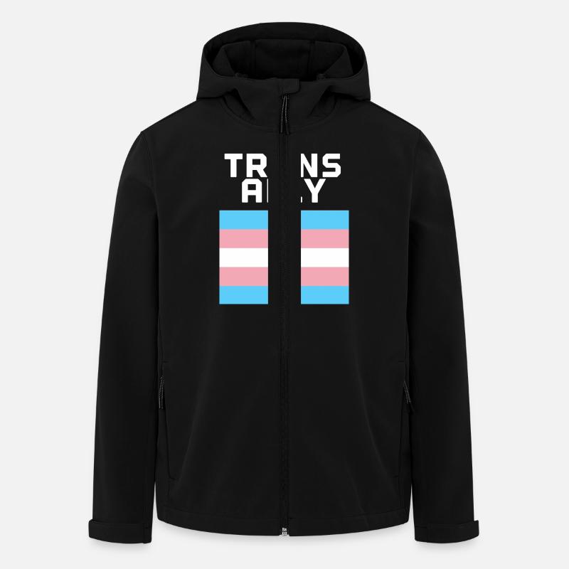 Trans ally - Men’s Recycled Softshell Jacket by Stanley/Stella - black