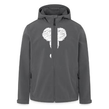 Elephant Drawing Art Gift - Men’s Recycled Softshell Jacket by Stanley/Stella - black - Front - AI Model Male 185 light (185cm)