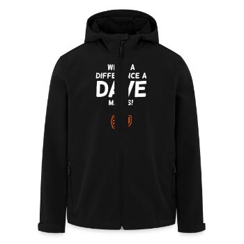 Dave - Men’s Recycled Softshell Jacket by Stanley/Stella - black - Front - AI Model Male 185 light (185cm)