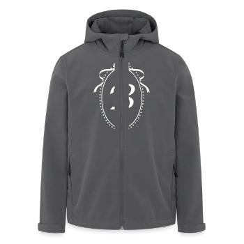 Buchstabe b Vintage Band - Geschenkidee - Recycelte Männer Softshell-Jacke von Stanley/Stella - Schwarz - Vorne - AI Model Male 185 light (185cm)