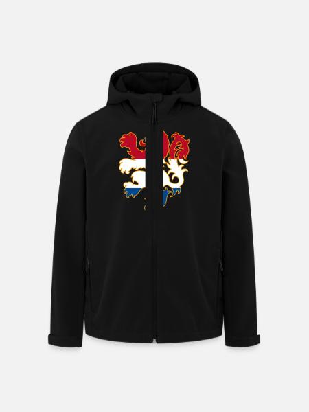 Armoiries des Pays-Bas : Pride & Style - Veste softshell homme en polyester recyclé Stanley/Stella - noir