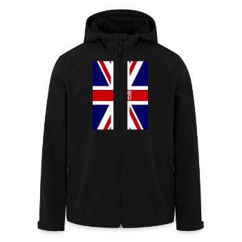 Eurovision Großbritannien - Recycelte Männer Softshell-Jacke von Stanley/Stella - Schwarz - Vorne - AI Model Male 185 light (185cm)