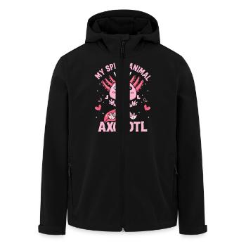 Axolotl - Veste softshell homme en polyester recyclé Stanley/Stella - noir - Devant - AI Model Male 185 light (185cm)