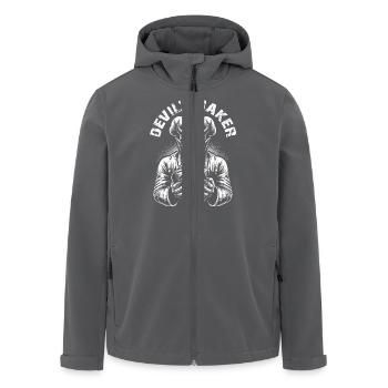 Devil's baker - the devil as baker - Men’s Recycled Softshell Jacket by Stanley/Stella - anthracite - Front - AI Model Male 185 light (185cm)