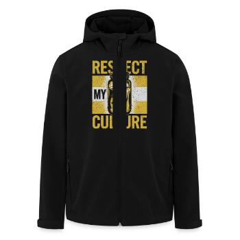 Kombucha – Plus qu’une simple boisson - Veste softshell homme en polyester recyclé Stanley/Stella - noir - Devant - AI Model Male 185 light (185cm)