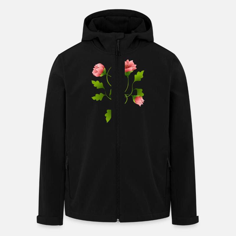 Flowers - Men’s Recycled Softshell Jacket by Stanley/Stella - black