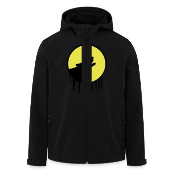 wolf full moon - Men’s Recycled Softshell Jacket by Stanley/Stella - black - Front - AI Model Male 185 light (185cm)