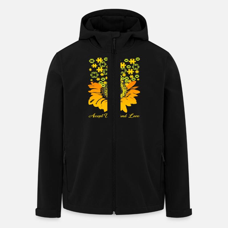 Sensibilisation à l'autisme - Veste softshell homme en polyester recyclé Stanley/Stella - noir