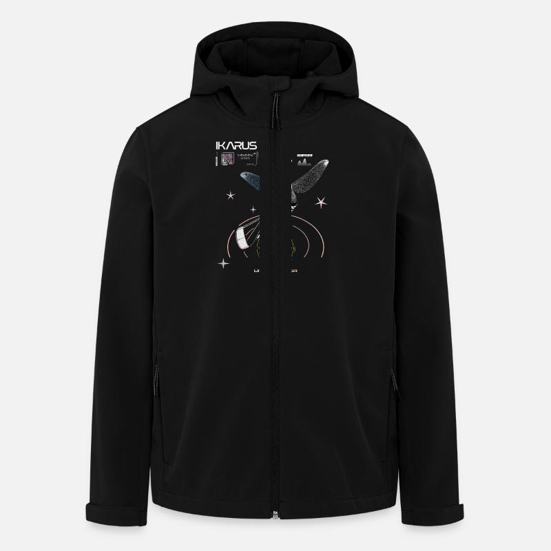 Kitesurfeur Ikarus - Veste softshell homme en polyester recyclé Stanley/Stella - noir