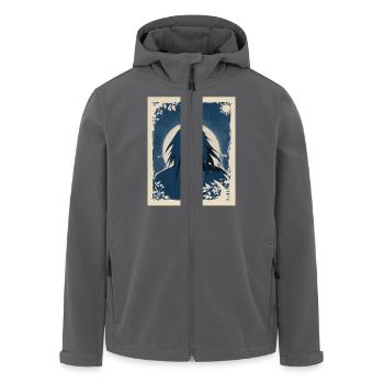 Anime character portrait - Men’s Recycled Softshell Jacket by Stanley/Stella - anthracite - Front - AI Model Male 185 light (185cm)
