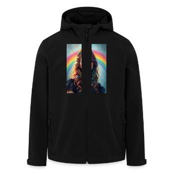 Rainbow Punk Princess - Recycelte Männer Softshell-Jacke von Stanley/Stella - Schwarz - Vorne - AI Model Male 185 light (185cm)