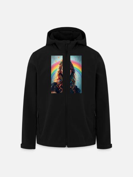 Rainbow Punk Princess - Men’s Recycled Softshell Jacket by Stanley/Stella - black