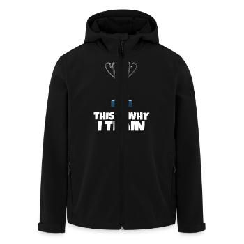 This Is Why I Train - Men’s Recycled Softshell Jacket by Stanley/Stella - black - Front - AI Model Male 185 light (185cm)