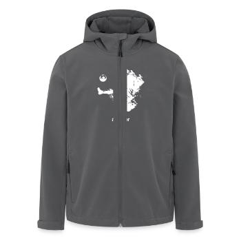 Boys Playing Soccer - Men’s Recycled Softshell Jacket by Stanley/Stella - black - Front - AI Model Male 185 light (185cm)