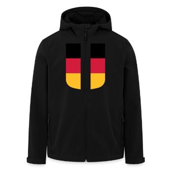 Allemagne - Veste softshell homme en polyester recyclé Stanley/Stella - noir - Devant - AI Model Male 185 light (185cm)