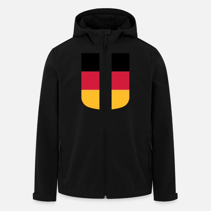 Deutschland - Recycelte Männer Softshell-Jacke von Stanley/Stella - Schwarz