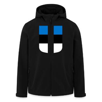 Estonia - Men’s Recycled Softshell Jacket by Stanley/Stella - black - Front - AI Model Male 185 light (185cm)