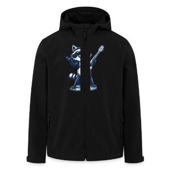 Rock Raccoon -The Original - Men’s Recycled Softshell Jacket by Stanley/Stella - black - Front - AI Model Male 185 light (185cm)