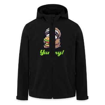 Burger de paresseux 1 - Veste softshell homme en polyester recyclé Stanley/Stella - noir - Devant - AI Model Male 185 light (185cm)
