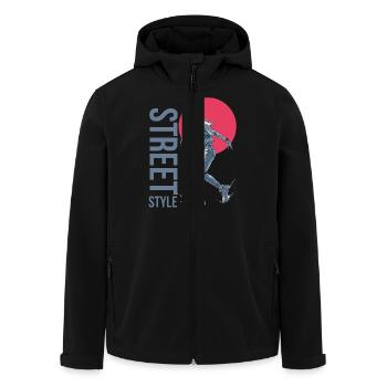 Straßentanz | Straßenstil - Recycelte Männer Softshell-Jacke von Stanley/Stella - Schwarz - Vorne - AI Model Male 185 light (185cm)