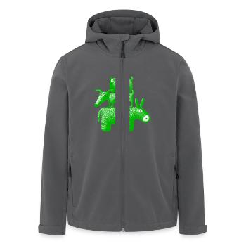 Musiciens de la ville « Green » - Veste softshell homme en polyester recyclé Stanley/Stella - noir - Devant - AI Model Male 185 light (185cm)