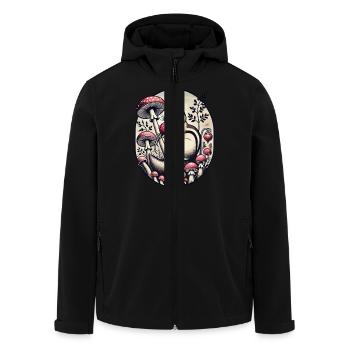 Streifenhörnchen isst eine Rübe Illustration - Recycelte Männer Softshell-Jacke von Stanley/Stella - Schwarz - Vorne - AI Model Male 185 light (185cm)