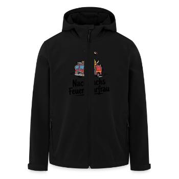 Bientôt, vous serez pompier ! - Veste softshell homme en polyester recyclé Stanley/Stella - noir - Devant - AI Model Male 185 light (185cm)