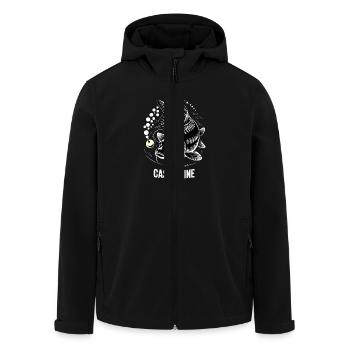 Cast a Line – Vintage Angelshirt für Männer - Recycelte Männer Softshell-Jacke von Stanley/Stella - Schwarz - Vorne - AI Model Male 185 light (185cm)