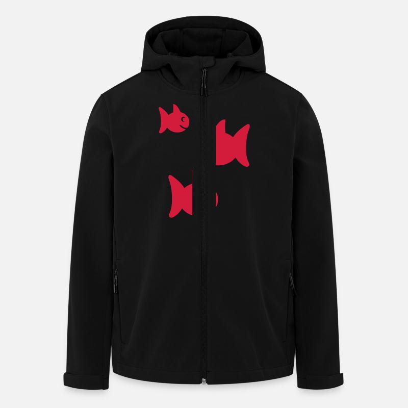 poisson - Veste softshell homme en polyester recyclé Stanley/Stella - noir