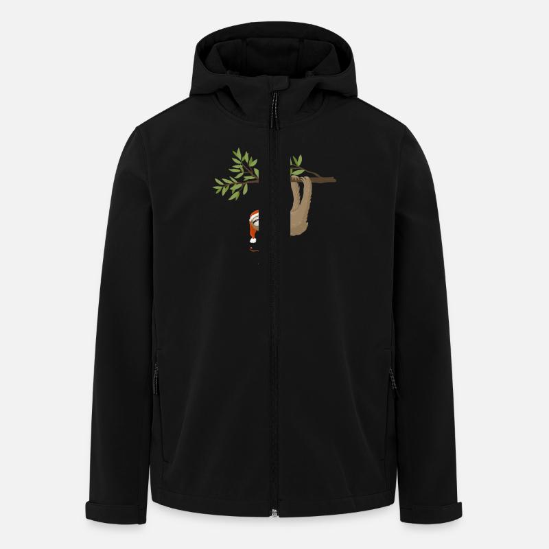 Weihnachtsfaultier - Recycelte Männer Softshell-Jacke von Stanley/Stella - Schwarz