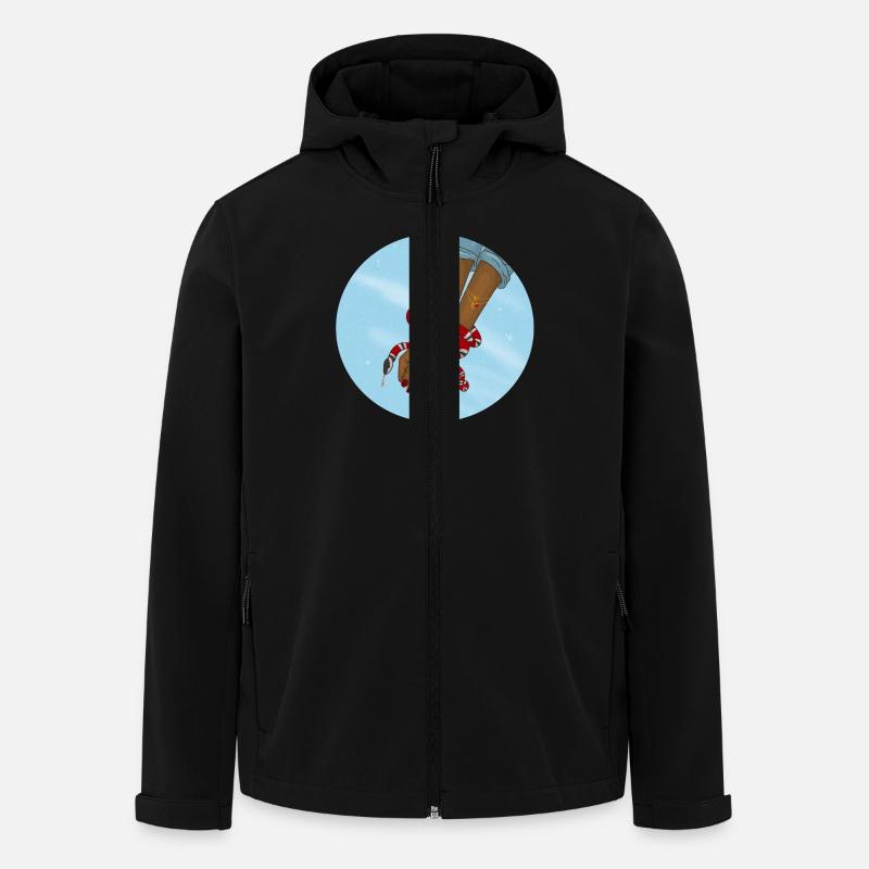 snake - Recycelte Männer Softshell-Jacke von Stanley/Stella - Schwarz