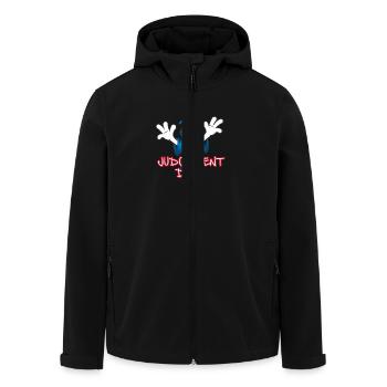JD Logo+Text (Digital)*trans - Men’s Recycled Softshell Jacket by Stanley/Stella - black - Front - AI Model Male 185 light (185cm)