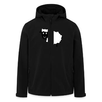 Schaf - Recycelte Männer Softshell-Jacke von Stanley/Stella - Schwarz - Vorne - AI Model Male 185 light (185cm)