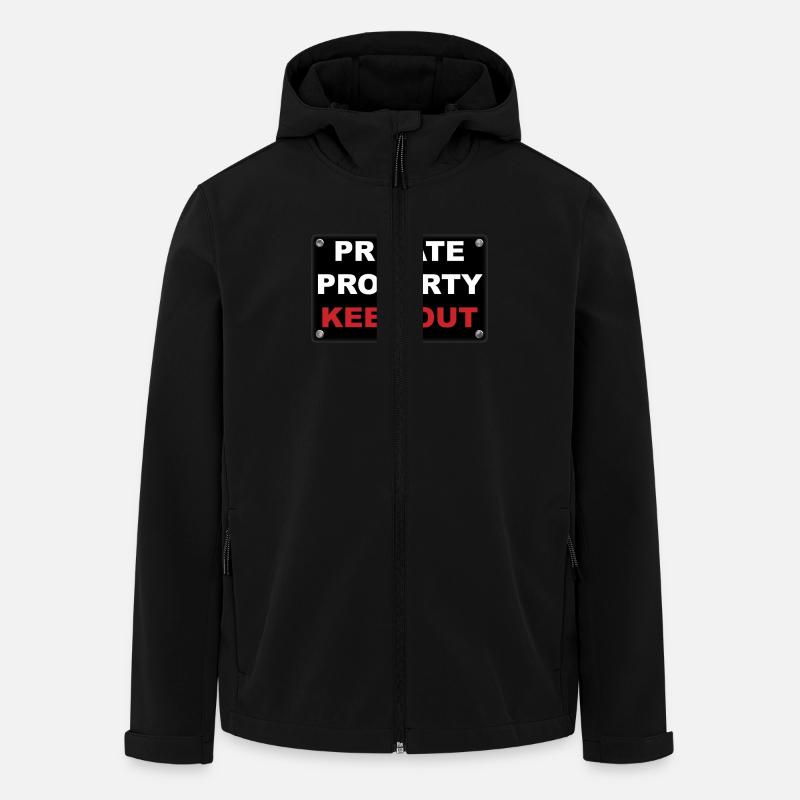 private property - Veste softshell homme en polyester recyclé Stanley/Stella - noir