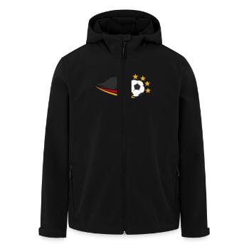 Deutschland Fußball - Recycelte Männer Softshell-Jacke von Stanley/Stella - Schwarz - Vorne - AI Model Male 185 light (185cm)