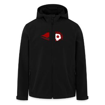 Frankfurt Fußball - Recycelte Männer Softshell-Jacke von Stanley/Stella - Schwarz - Vorne - AI Model Male 185 light (185cm)