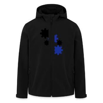 Robotics - Men’s Recycled Softshell Jacket by Stanley/Stella - black - Front - AI Model Male 185 light (185cm)