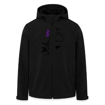 Orchidee / orchid (2c) - Veste softshell homme en polyester recyclé Stanley/Stella - noir - Devant - AI Model Male 185 light (185cm)