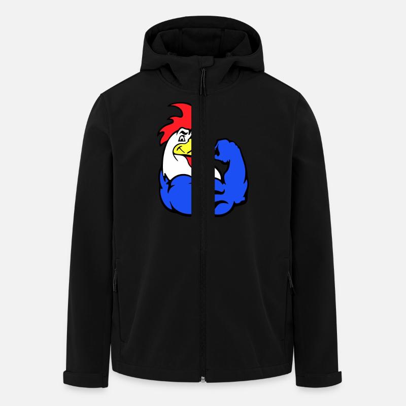 French Rooster - Recycelte Männer Softshell-Jacke von Stanley/Stella - Schwarz