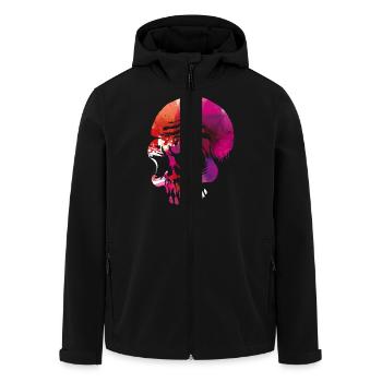 Skulls go hard - Men’s Recycled Softshell Jacket by Stanley/Stella - black - Front - AI Model Male 185 light (185cm)