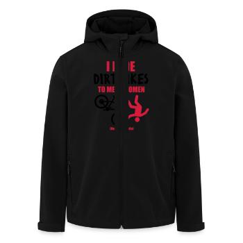 I ride bikes to meet women. Nurses mostly - Recycelte Männer Softshell-Jacke von Stanley/Stella - Schwarz - Vorne - AI Model Male 185 light (185cm)