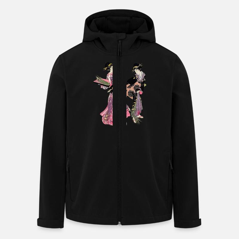 Geisha 5 - Recycelte Männer Softshell-Jacke von Stanley/Stella - Schwarz