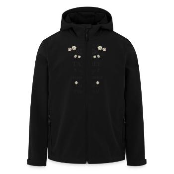 Maman Tatouée rose beige - Veste softshell homme en polyester recyclé Stanley/Stella - noir - Devant - AI Model Male 185 light (185cm)