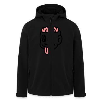 Crazy boy - Gehirn - Recycelte Männer Softshell-Jacke von Stanley/Stella - Schwarz - Vorne - AI Model Male 185 light (185cm)