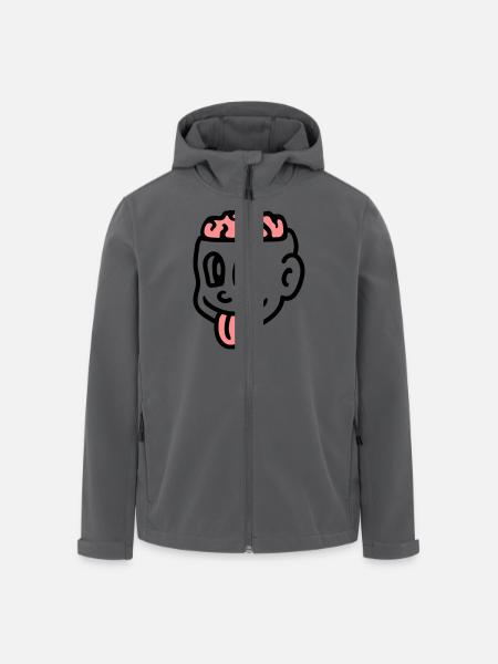 Crazy boy - brain - Men’s Recycled Softshell Jacket by Stanley/Stella - black