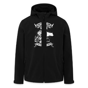 Feuerwehr - Gott zur Ehr - Recycelte Männer Softshell-Jacke von Stanley/Stella - Schwarz - Vorne - AI Model Male 185 light (185cm)
