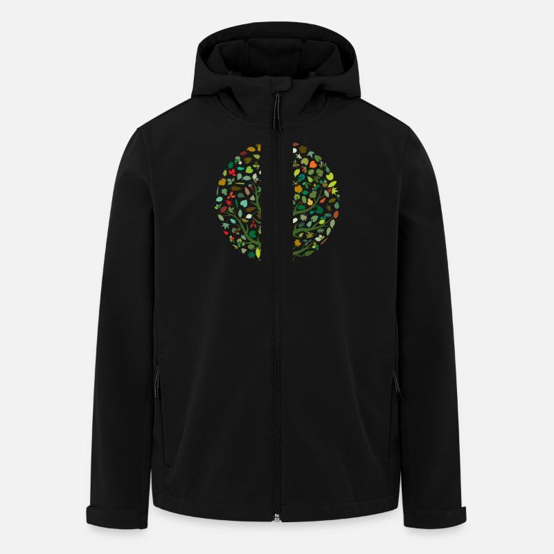 Feuilles de saison - Veste softshell homme en polyester recyclé Stanley/Stella - noir