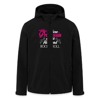 Rock 'n' Roll - Prinzessin - Recycelte Männer Softshell-Jacke von Stanley/Stella - Schwarz - Vorne - AI Model Male 185 light (185cm)