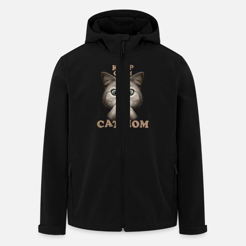 KEEP CALM I'M CAT MOM - Men’s Recycled Softshell Jacket by Stanley/Stella - black